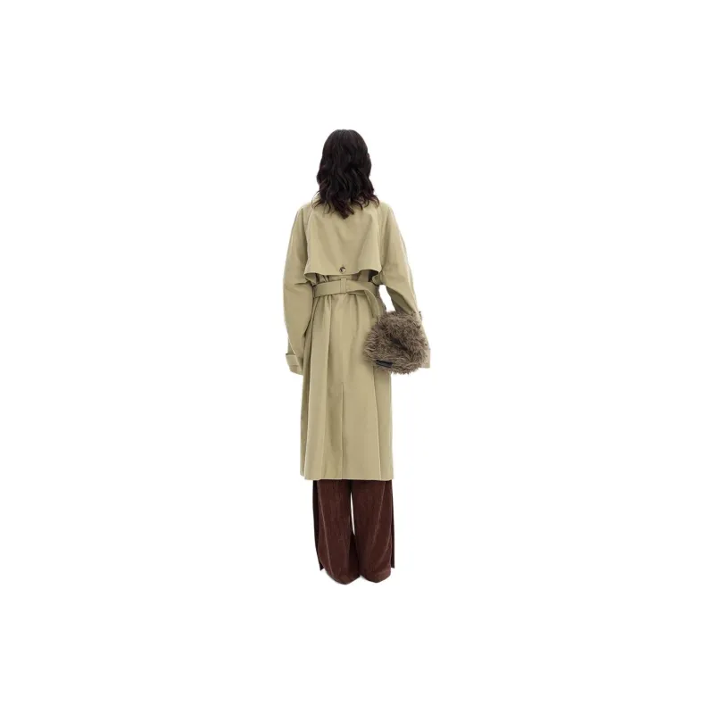 Self Who Trench Coat Women's Khaki-1