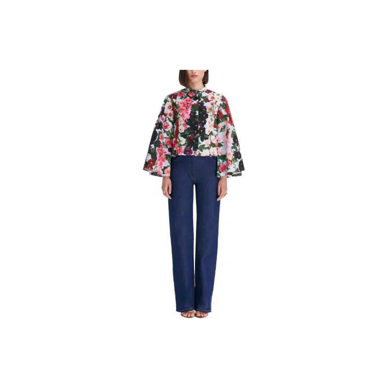 Oscar De La Renta Floral-print Wide-sleeve Blouse-1
