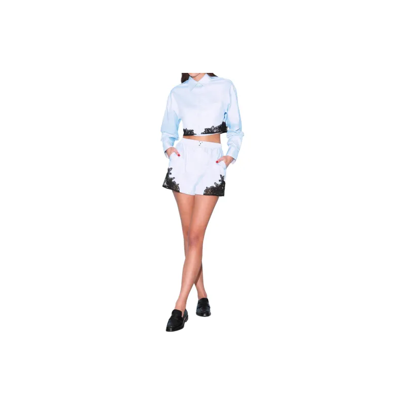 Fleur Du Mal Poplin Cropped Shirt-1
