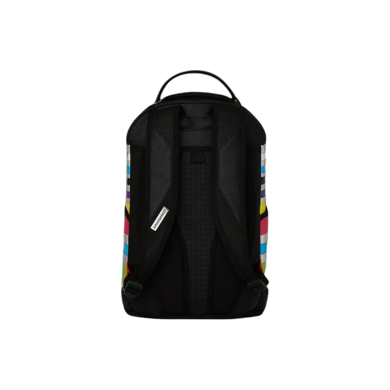 SPRAYGROUND Artificial Leather Backpack Unisex Rainbow & Black-4
