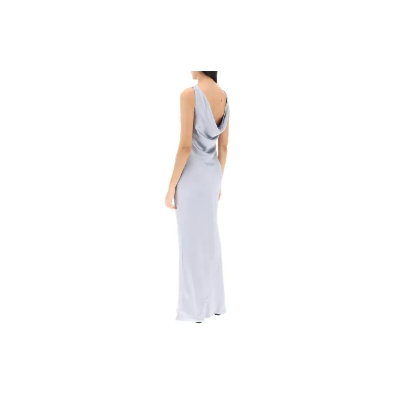 NORMA KAMALI Slip Dress Women's Light Blue-2