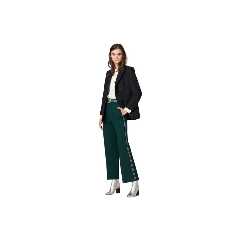 Sandro Knitted Sweatpants Women's Green-2
