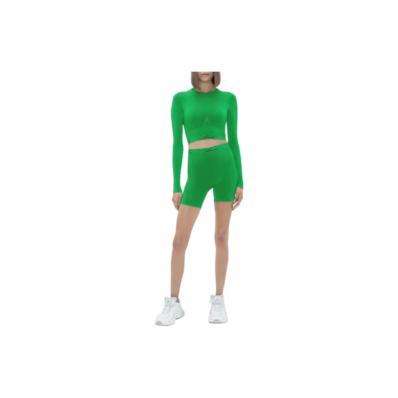 AMIRI Seamless Short Sports Shorts Women's Green-4