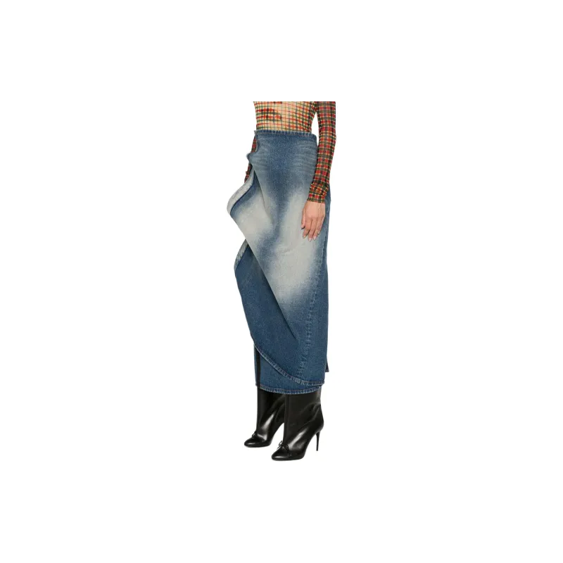 Y/Project Denim Midi Skirt-3