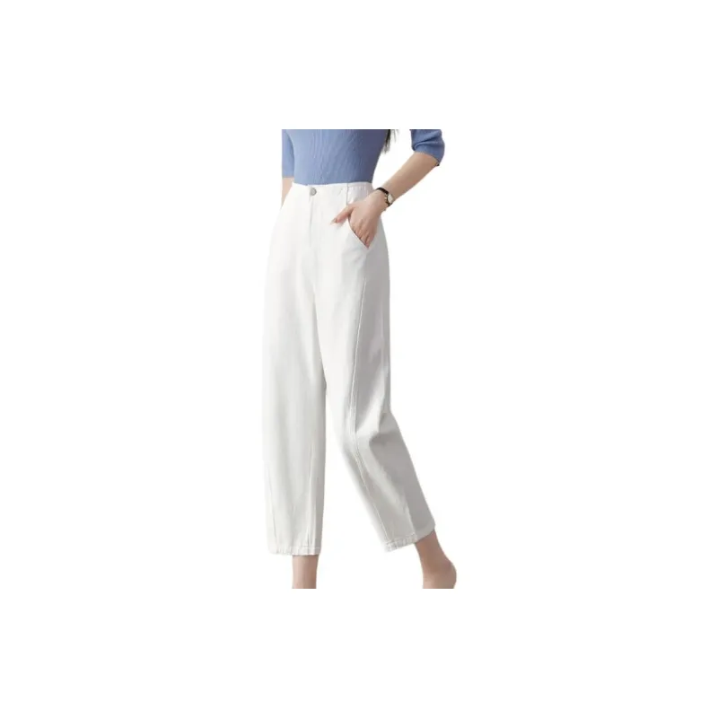Mo Han Yi Mei SS24 Jeans Women's White-3