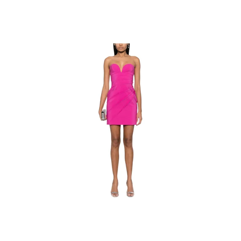 Genny Strapless Pleat detail Minidress-1