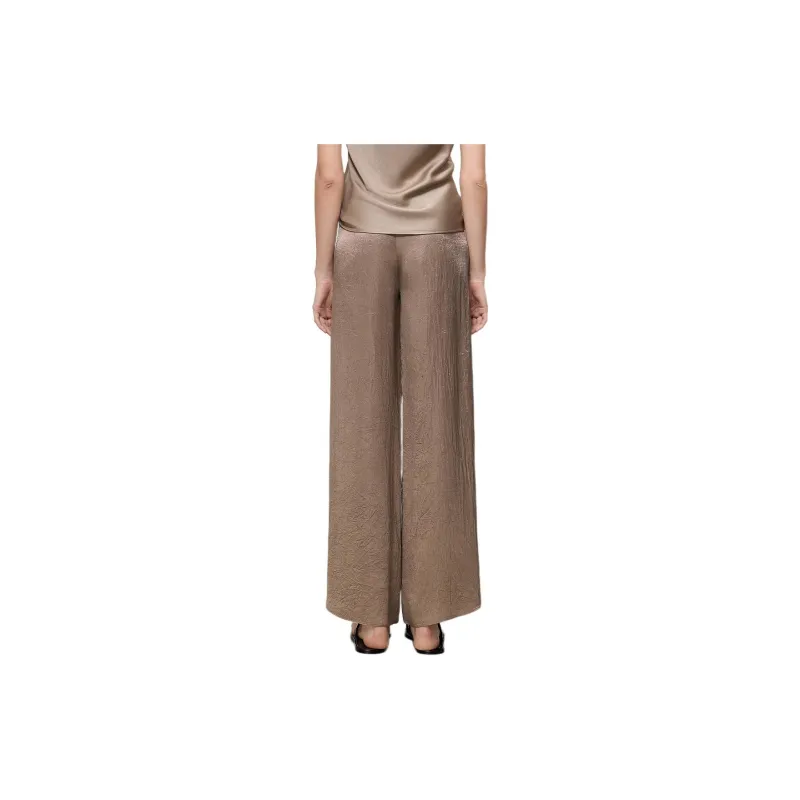 NAWEI Casual Pants Women's Brown Gray-3
