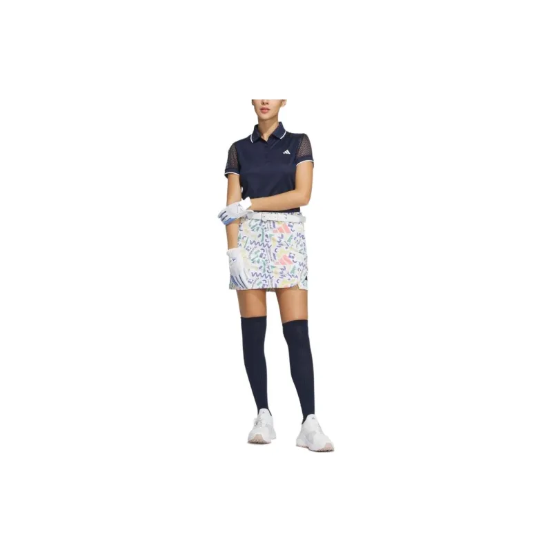 Adidas Polo Shirts Women's Collegiate Marine Blue-4