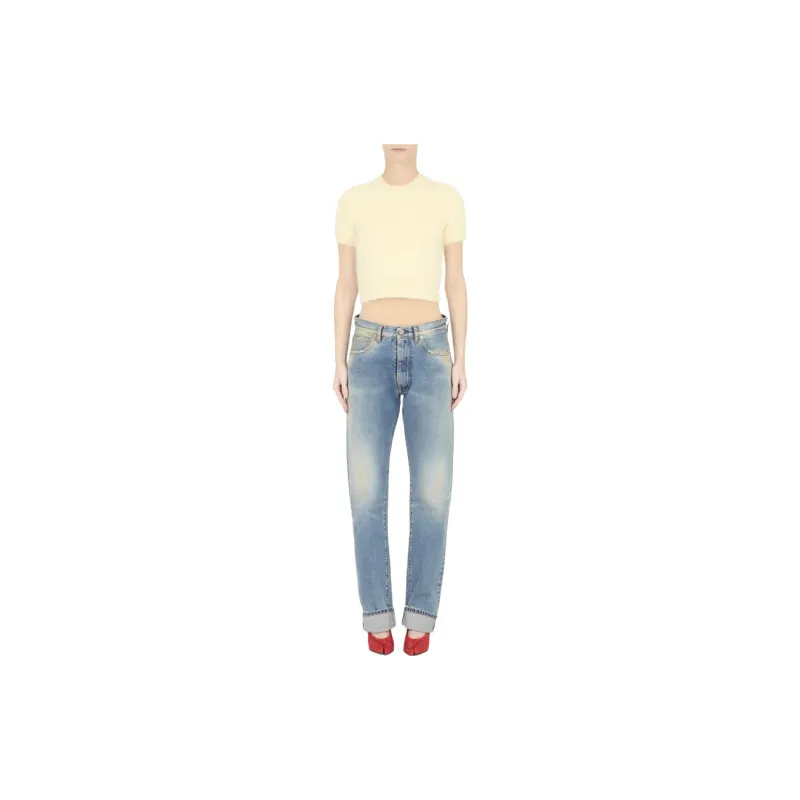 Maison Margiela Brushed Ribbed Crewneck T Shirt-1