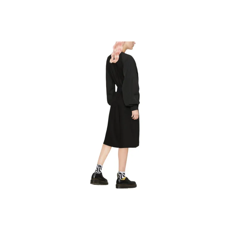 Moncler SS22 Long Sleeved Dresses Women's Black-3