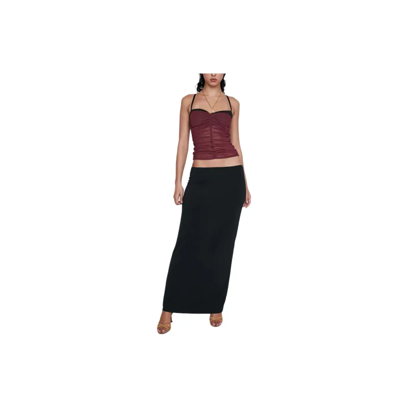 Miaou RENZO TUBE TOP Camisole Women's Reddish Brown-2