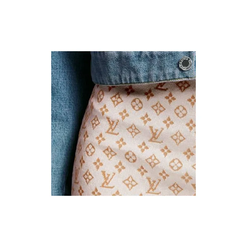 LOUIS VUITTON Monogram Jacquard Knit Skirt-4