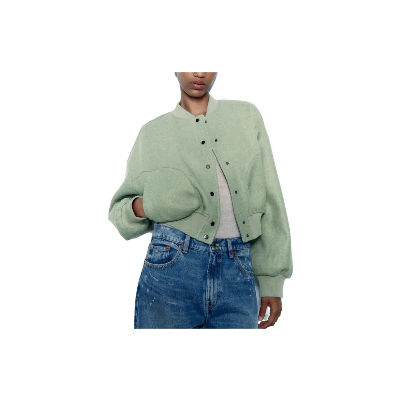 ZARA Jacket Women's Light Green-3