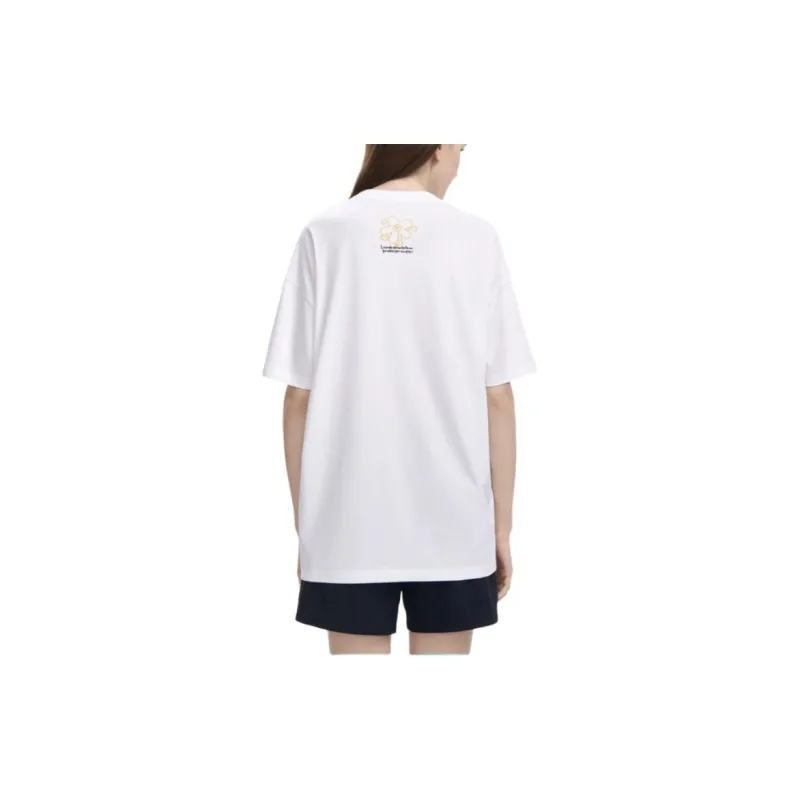 FILA Drop Shoulder Sleeve T Shirt Women's Standard White-5