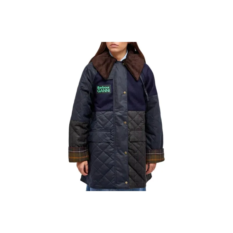 BARBOUR x GANNI Jackets Coats Women's Dark Blue-1