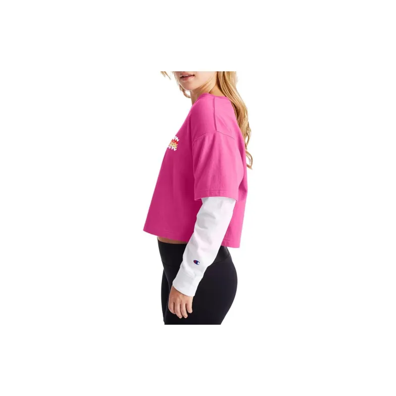 Champion Crop Tops Women's Pink-2