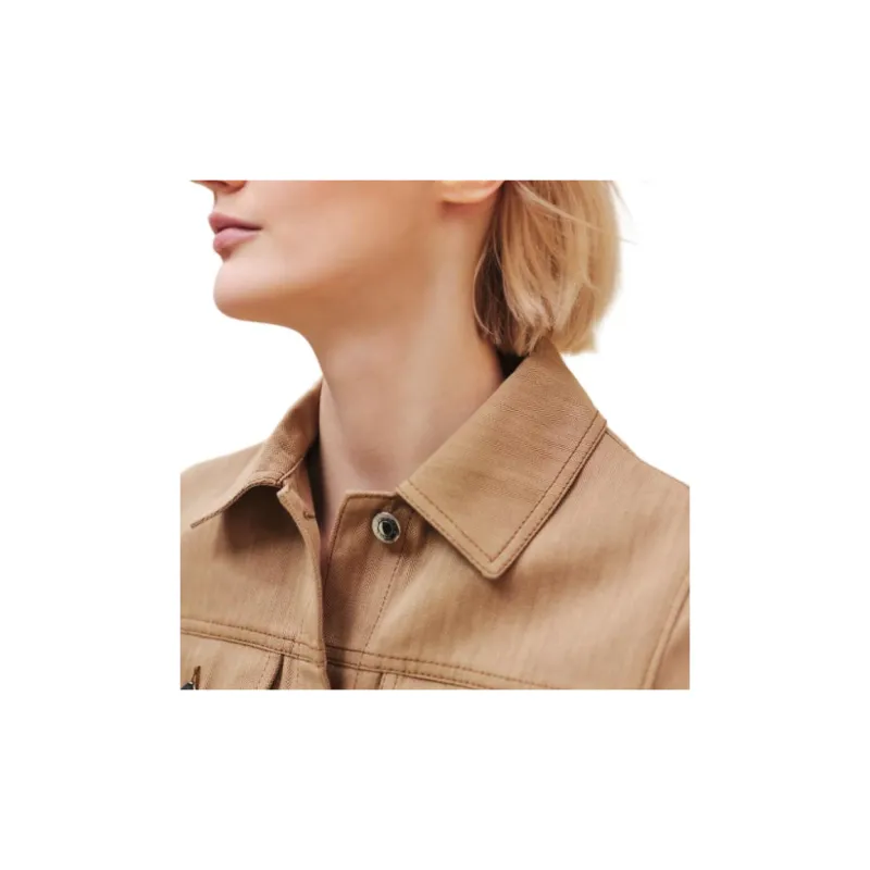HERMES FW24 Short Sleeved Dress Women's Marble Beige-2