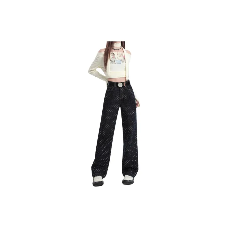 Concubine Zhu Jeans Women's Polka Dot Denim-8
