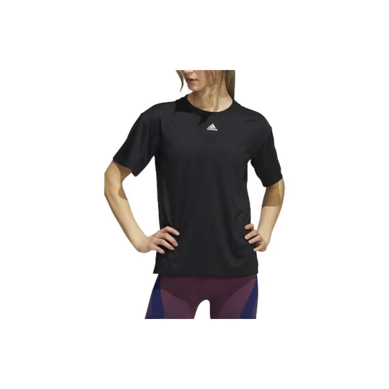 adidas Women's Training 3-Stripes AEROREADY Tee Black-1