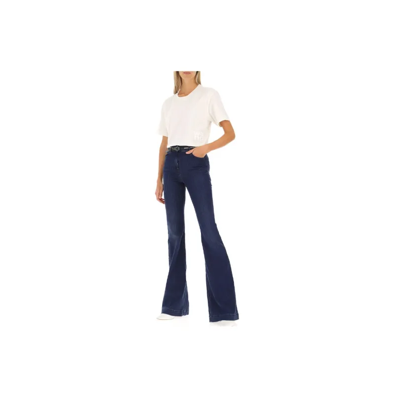 Alexander Wang Drop Shoulder Sleeve T Shirt Women's White-5