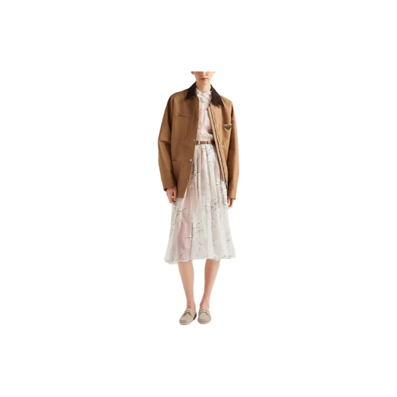 PRADA Triangle logo Canvas Blouson Jacket-1