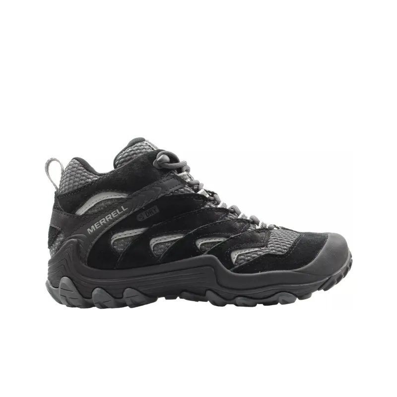 MERRELL Anti Slip Wear Resistant Mid Top Hiking Shoes Women's Black Gray-1