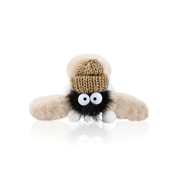 HANYUDIE Acrylic Plush Hair Clips Women's-3