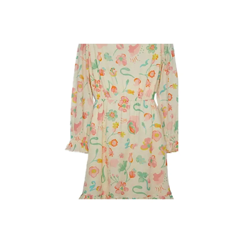 COACH Long-Sleeved Dresses Women's Chalk Multicolor-2