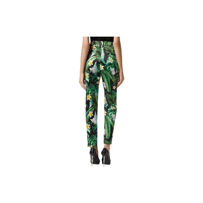 PHILIPP PLEIN Hawaii print High waisted Trousers-4