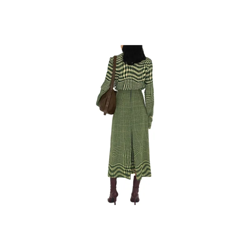 Burberry Casual Long Skirts Women's Green-3