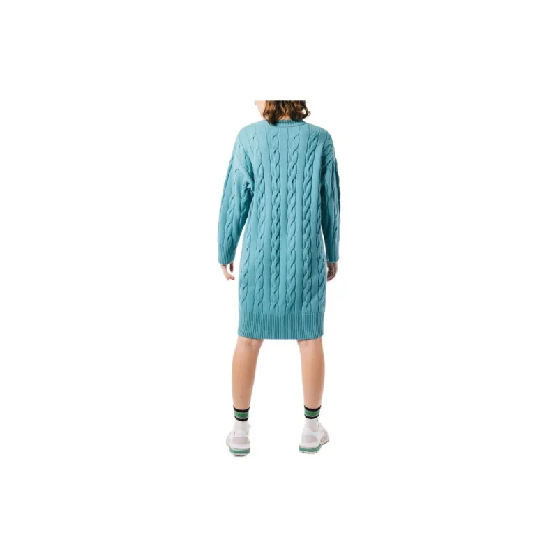 LACOSTE Long Sleeved Dress Women's Blue-3