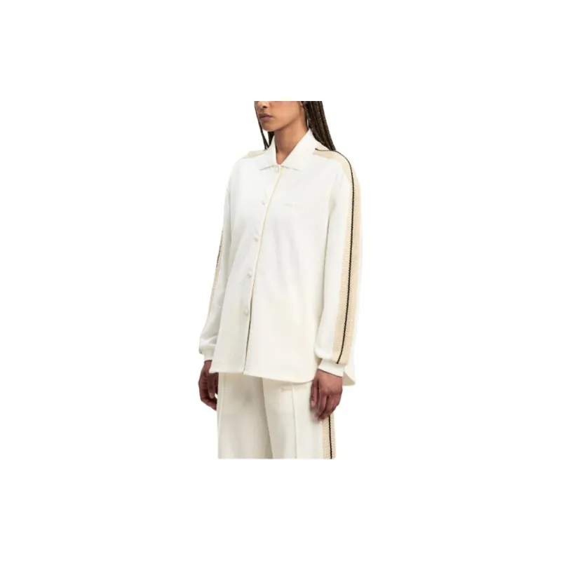 PALM ANGELS Logo Embroidered Shirt-4