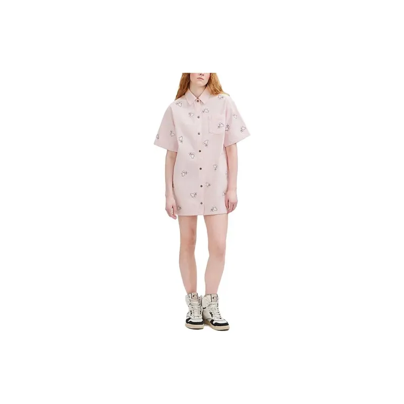 COACH Short-Sleeved Dresses Women's Pink-2