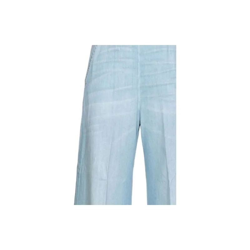 PINKO Logo Embroidered Wide Leg Trousers-3
