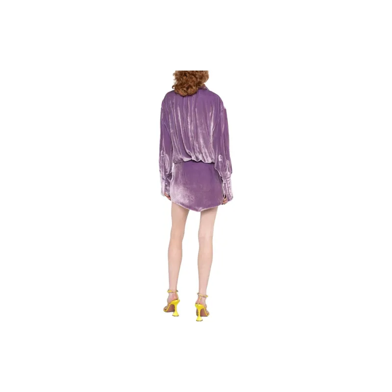 The Attico Sylvie Velvet Minidress-2