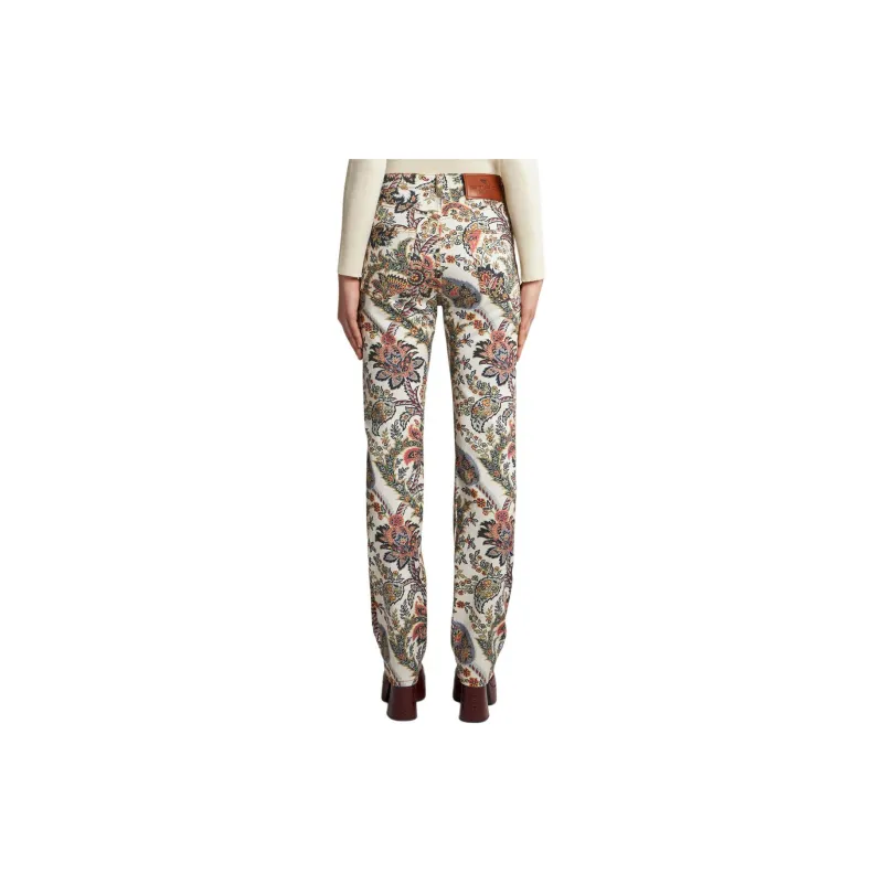 ETRO Paisley Printed Logo Patch Jeans-2