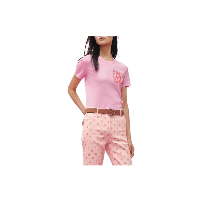HERMES T Shirts Women's Pink-2