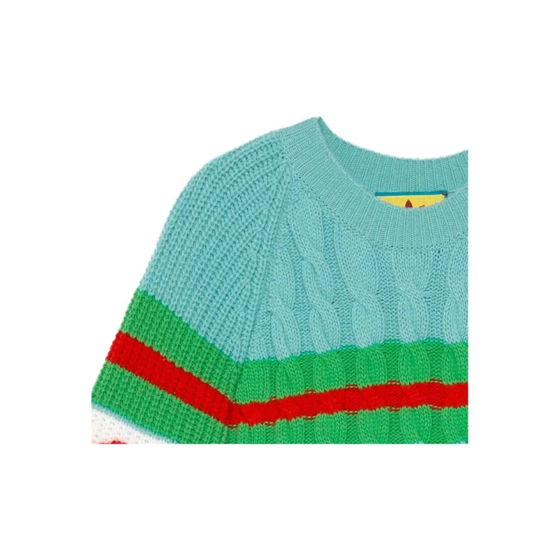GUCCI GUCCI X ADIDAS Collaboration Cashmere Sweater Women's Multicolor-3