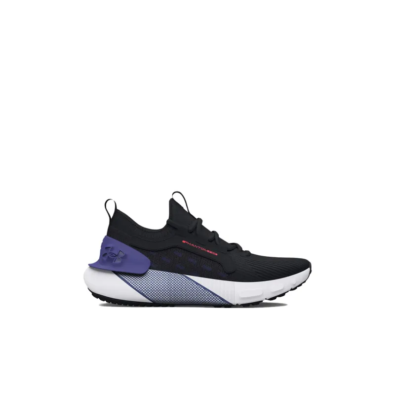 Under Armour HOVR Phantom 3 Slip Resistant Shock Absorbers Low Top Kids' Running Shoes Black Purple Kids'-1