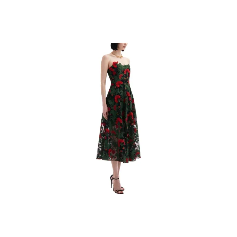 OSCAR DE LA RENTA SS24 Sleeveless Dress Women's Red-3