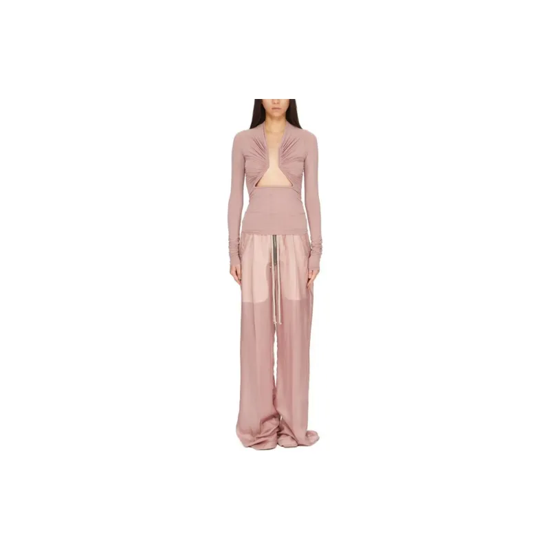RICK OWENS Long Sleeve Prong T Shirt 'Dusty Pink'-6