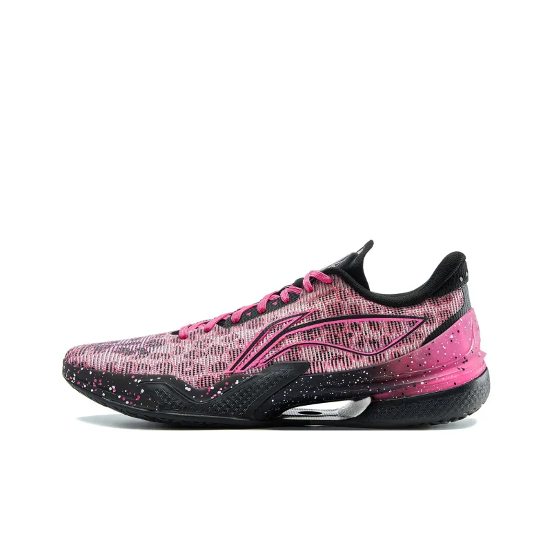 LiNing Knife 5 Slip Resistant Rebound Coverage Low Top Performance Basketball Shoes Men's Black Pink-0