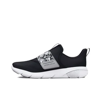 Under Armour Flash Printed GS Shock Absorbers Low Top Running Shoes Black White Teenagers