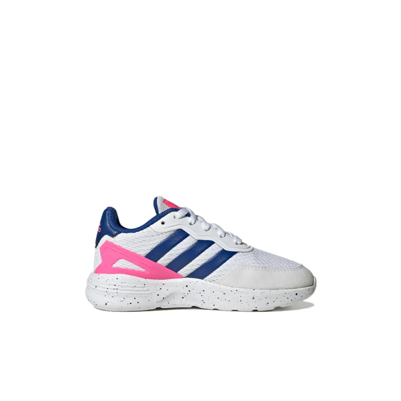Adidas Neo Nebzed Anti-Slip Wear-Resistant Kids Lifestyle Shoes White Blue Pink Kids'-1