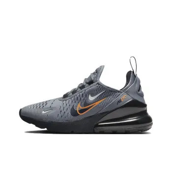 Nike Air Max 270 Wear-resistant And Lightweight Kids Lifestyle Shoes Gray Teenagers
