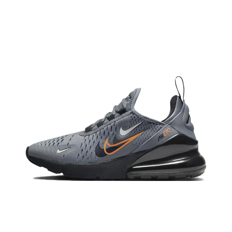 Nike Air Max 270 Wear-resistant And Lightweight Kids Lifestyle Shoes Gray Teenagers-0