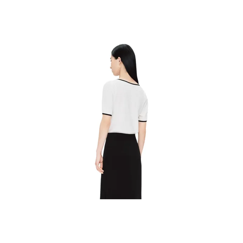TKY SHOP T Shirt Women's Black White-4
