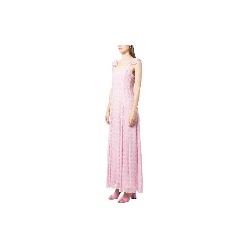 LOVESHACKFANCY Tulonne Rose print Dress-1