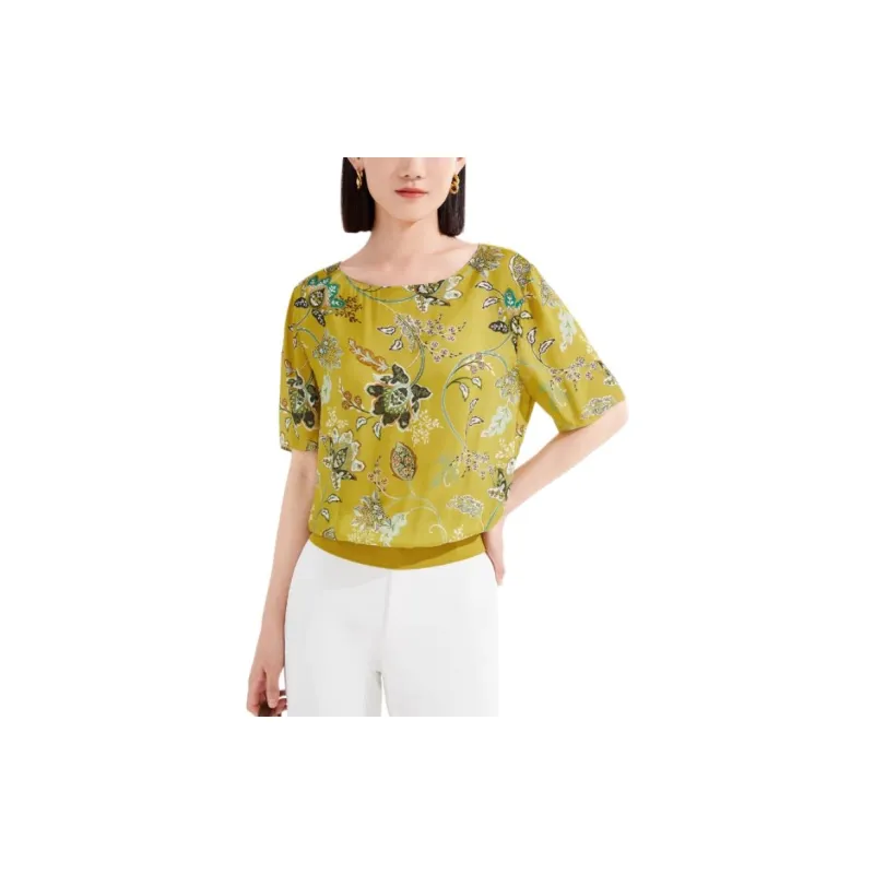 JZ. ANNAKRO Shirt Women's Floral Lemon-1