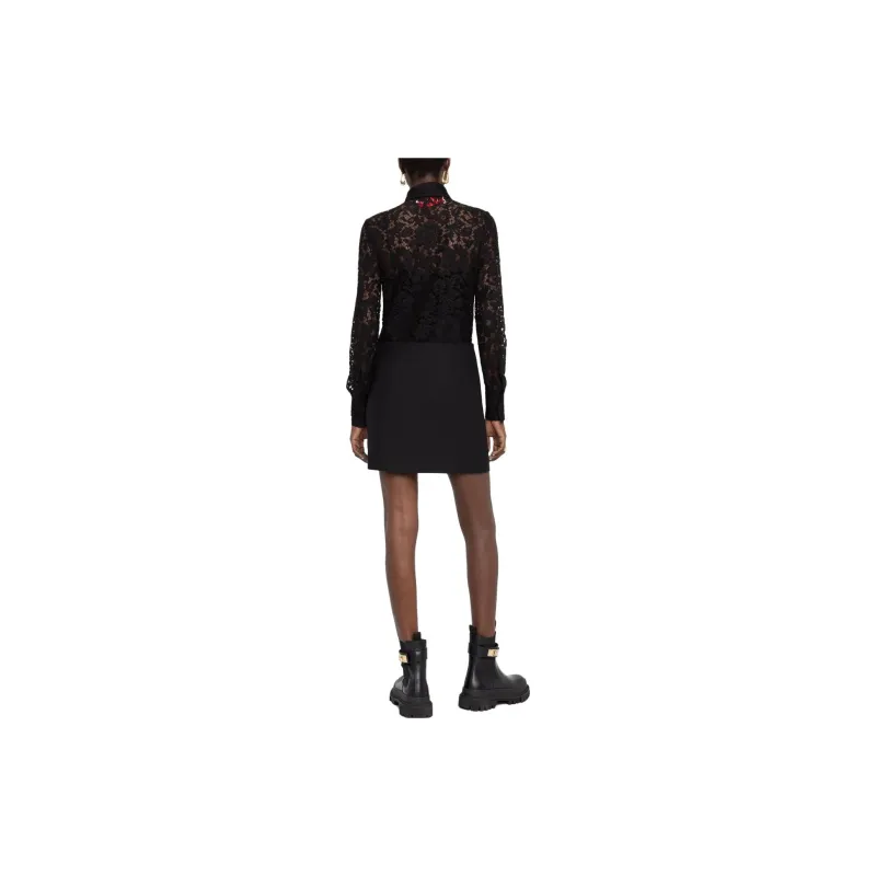 Valentino Long Sleeved Dresses Women's Black-2